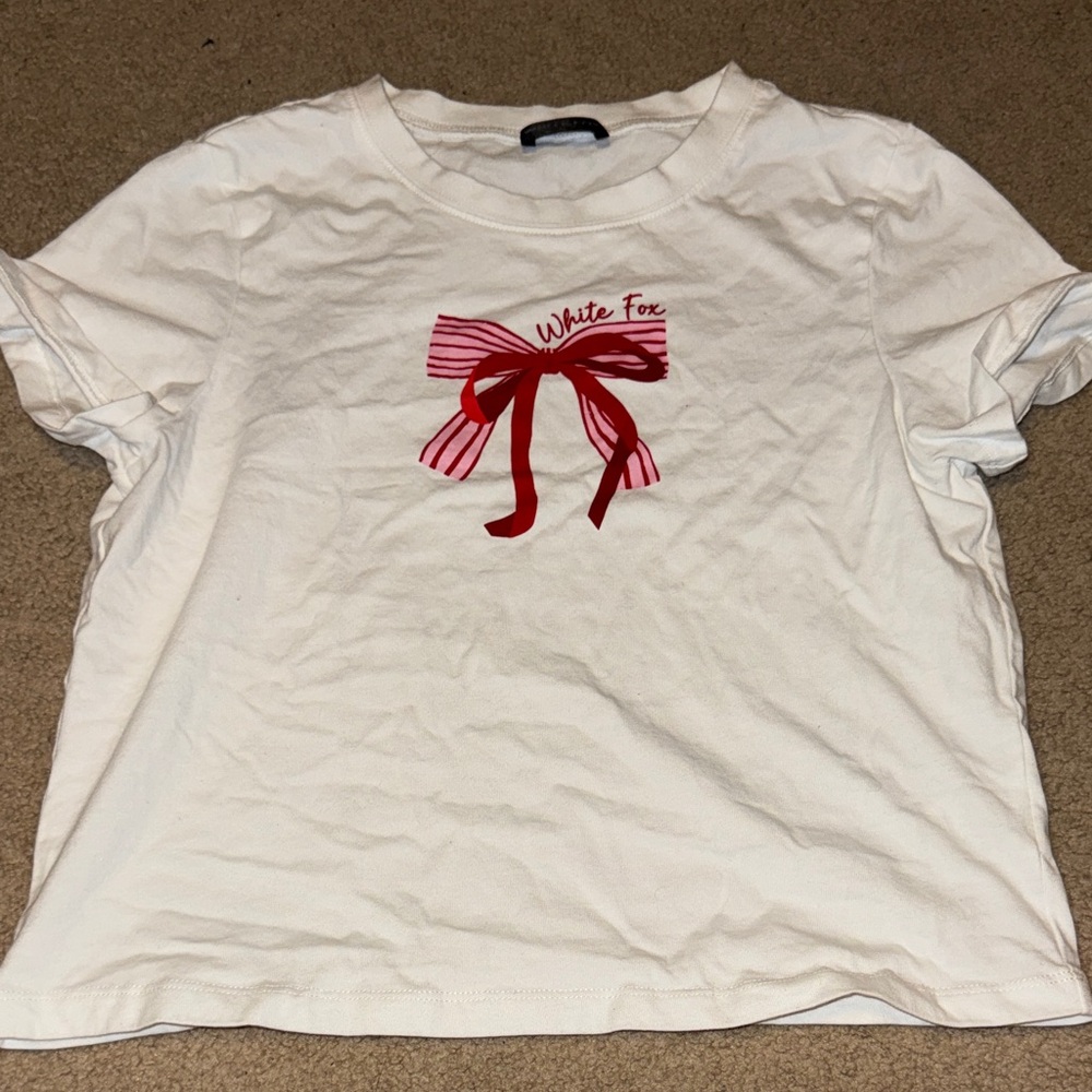 Baby White and Red Tee